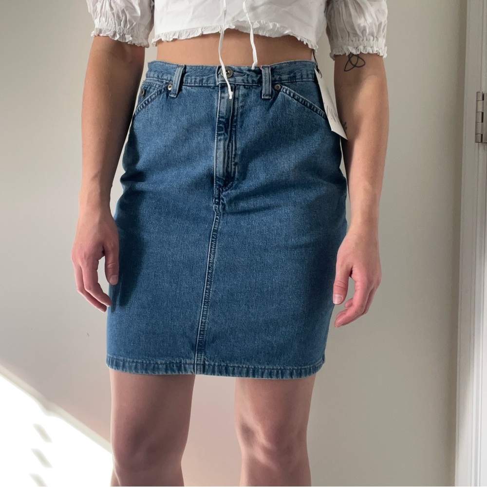 Vintage 90s Liz Claiborne Denim Pencil Skirt